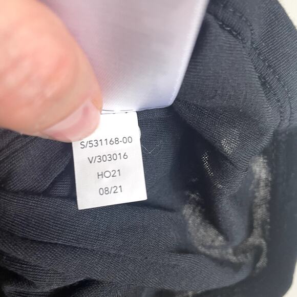 Athleta Della Ruched Sleeveless Tank Dress Athleisure Minimalist Black Size M - Picture 10 of 10